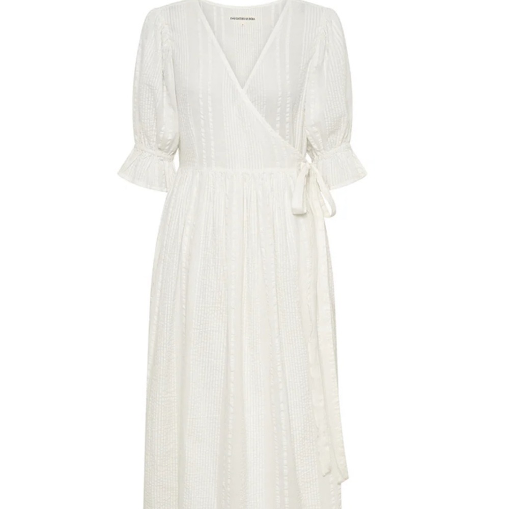DOA UMA maxi White Wrap Dress - Picture 4 of 9